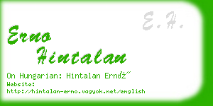 erno hintalan business card